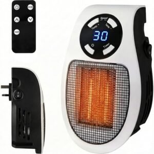 Ventox 500W Ceramic Fan Heater with Remote: Compact Warmth for Home and Office